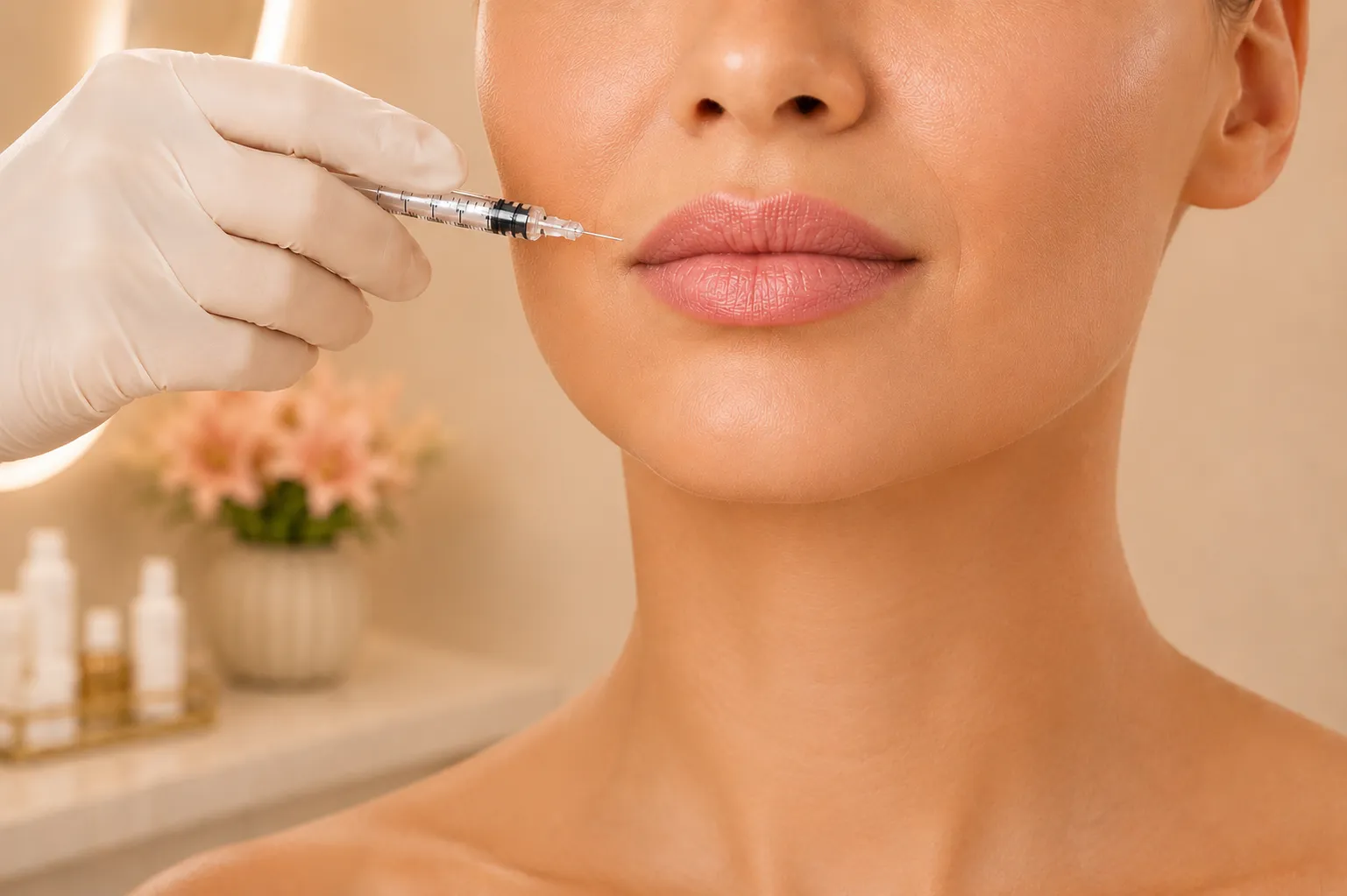 Lippenunterspritzung mit Hyaluronsäure-Filler bei Tulip Ästhetik